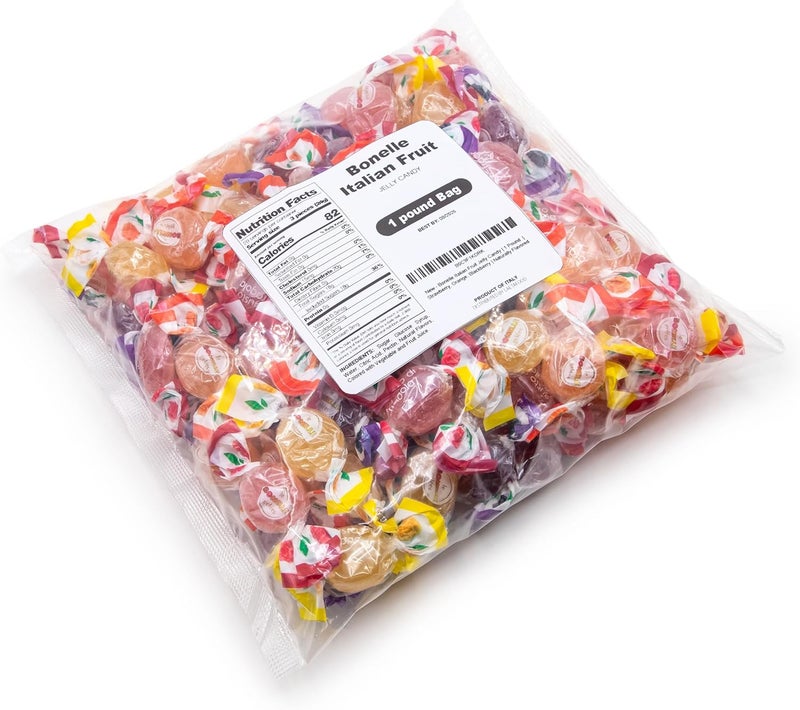 LaetaFood Bonelle Italian Fruit Jelly Candy - 1 Pound Bag with Assorted Flavors (Approx. 60 Count) - Image 3
