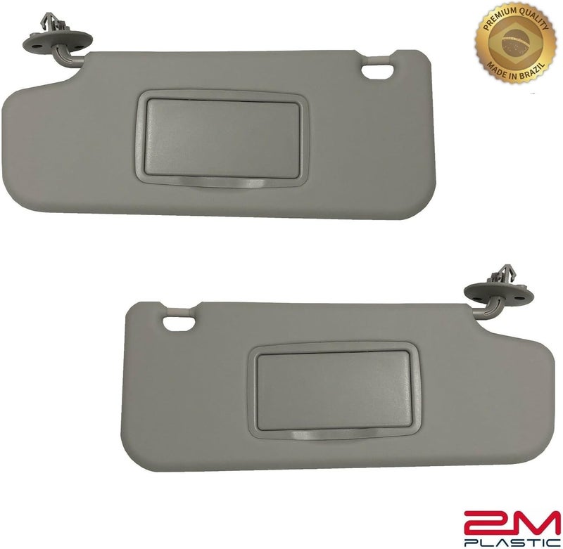 2M PLASTIC Sun Visor fits for Chevy Sonic 2012-2020 Spark 2011-2022 Passenger and Driver Sides Right + Left LH + RH Gray Replacement - Image 2