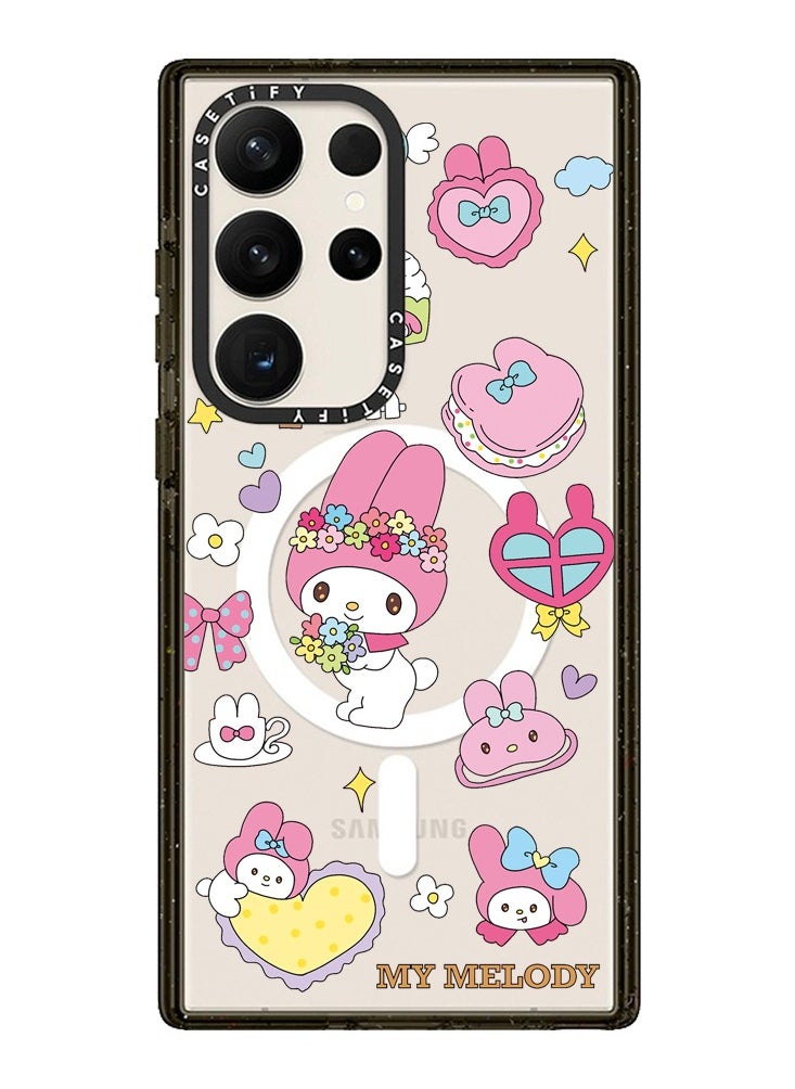 For Samsung Galaxy S24 Ultra Magnetic Phone Case Melody Pattern Cover