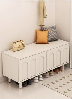 Sharpdo Cream Style Multifunctional Household Entrance Shoe Cabinet Bench 100*34*45CM  - Image 1