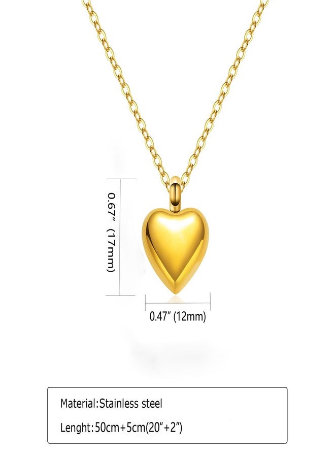 RIPFEVURN Cremation Jewelry Tiny Heart Urn Necklaces for Ashes for Women Men Stainless Steel Small Urn Locket for Human Ashes Holder Memorial Keepsake Pendant, Stainless Steel, No Gemstone - Image 2
