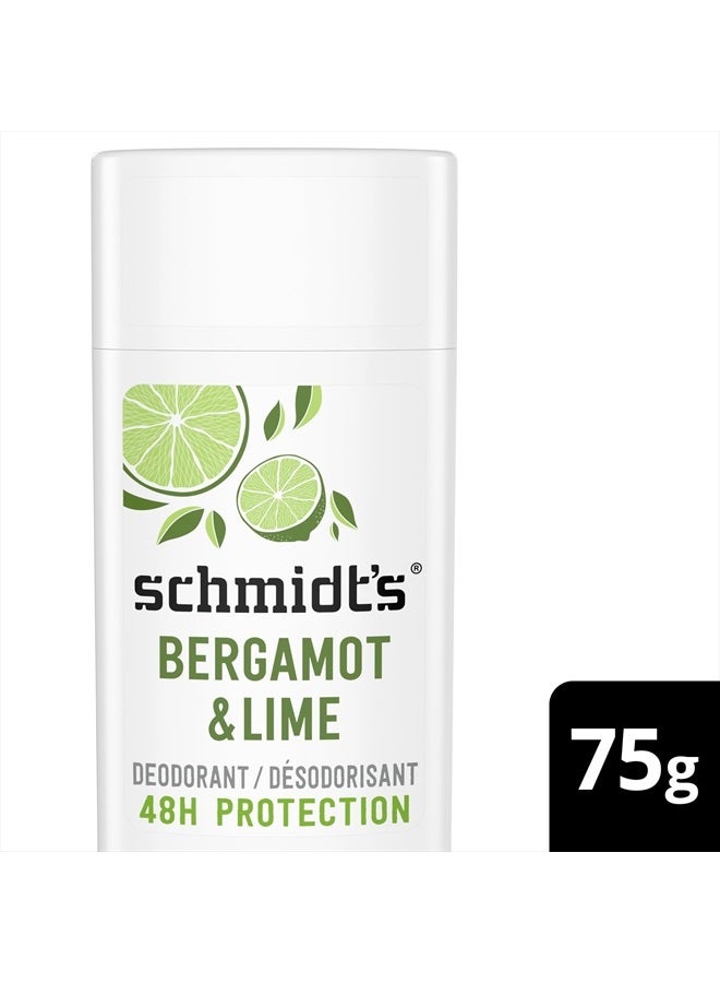 schmidt's Aluminum Free Natural Deodorant for Women and Men, Bergamot and Lime with 24 Hour Odor Protection, Certified Natural, Vegan, Cruelty Free, 2.65 oz - Image 2