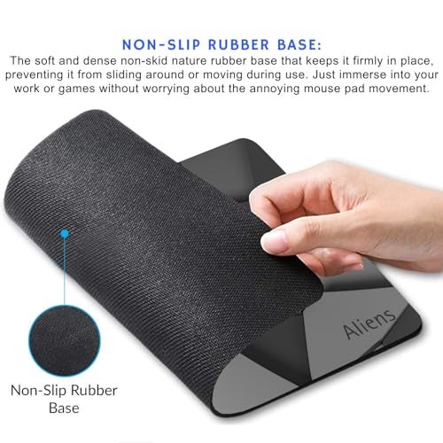 Aliens Mouse Pad for Computer, Laptop, Smooth Premium Cloth Surface, Non-Slip Rubber Base, Speed and Precision Operation Compatible with Laser and Optical Mouse, Gaming, Office, Home 230x190mm (3D-04) - Image 2