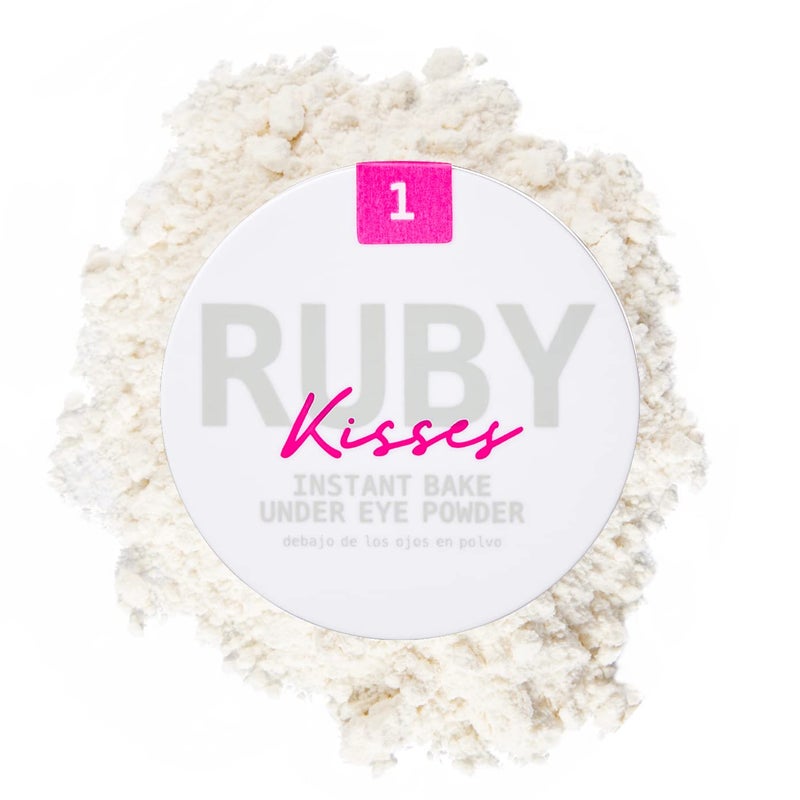 Ruby Kisses Instant Bake Undereye Powder - Vegan, Cruelty Free Powder for Brightening Eyes and Smudge-Free Makeup (Translucent) - Image 1