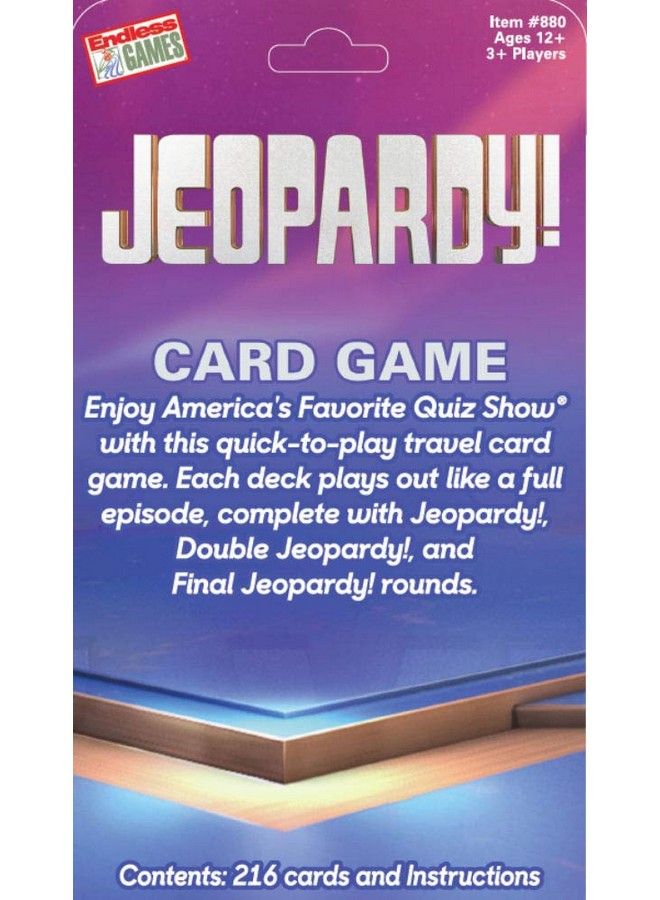 Endless Games Jeopardy Card Game Travel Sized Quiz Competition Fast Paced Party Game - Image 3