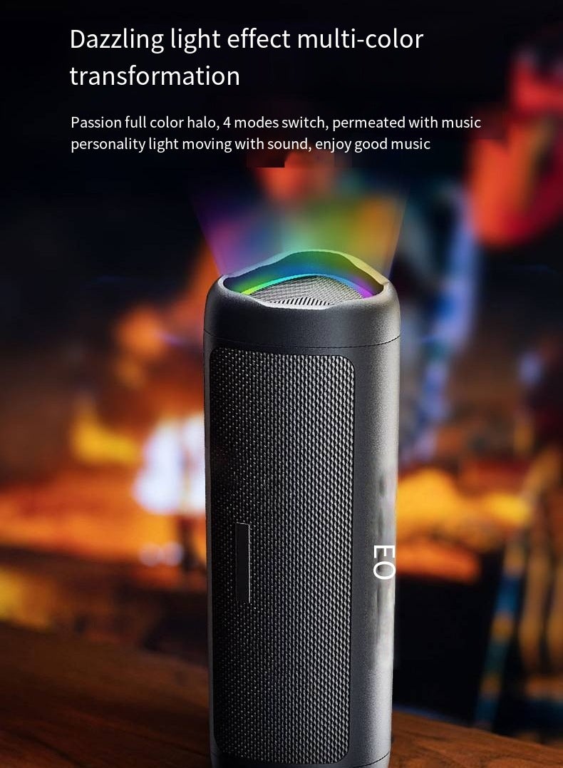 Bluetooth Speaker, IPX5 Waterproof Speaker with HD Sound, Up to 24H Playtime, TWS Pairing, BT5.3, Portable Wireless Speakers for Home,Party,Outdoor,Beach, Electronic Gadgets, Birthday Gift (Black) - Image 2