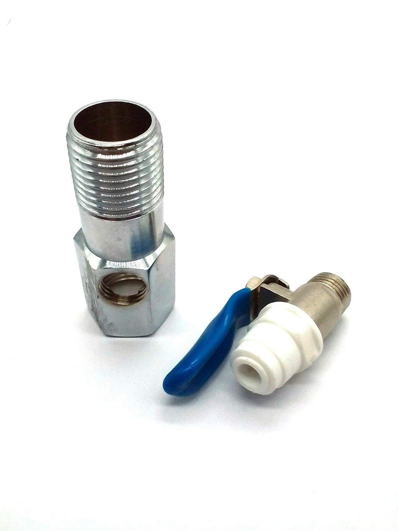 SHAPURE موصل نحاسي SHAPURE + صمام توصيل لمصفاة مياه RO UV بحجم 1/4" - Image 3