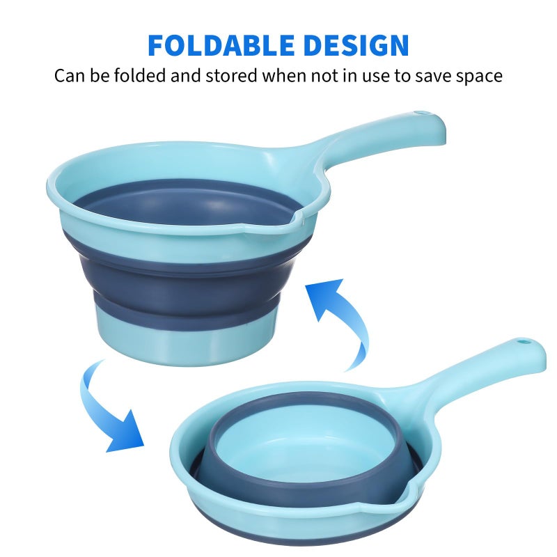 Collapsible Long Handle Water Ladle 2 Pack Plastic Scoop For Kitchen And Household - Image 4