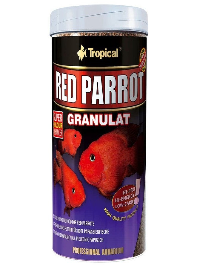 Tropical Red Parrot Fish Food 1000ml, Adult, Pellet, 1 Count - Image 1