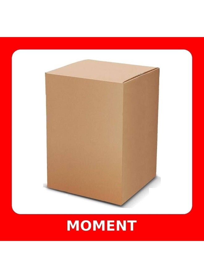 MOMENT [5 Pack] Small Double Wall 100% Recyclable Corrugated Cardboard Moving Boxes With 15 Kg Capacity, [41 X 33 X 33 Cm] Brown Carton For Packaging, Shipping And Storage, 5 Ply  - Image 4
