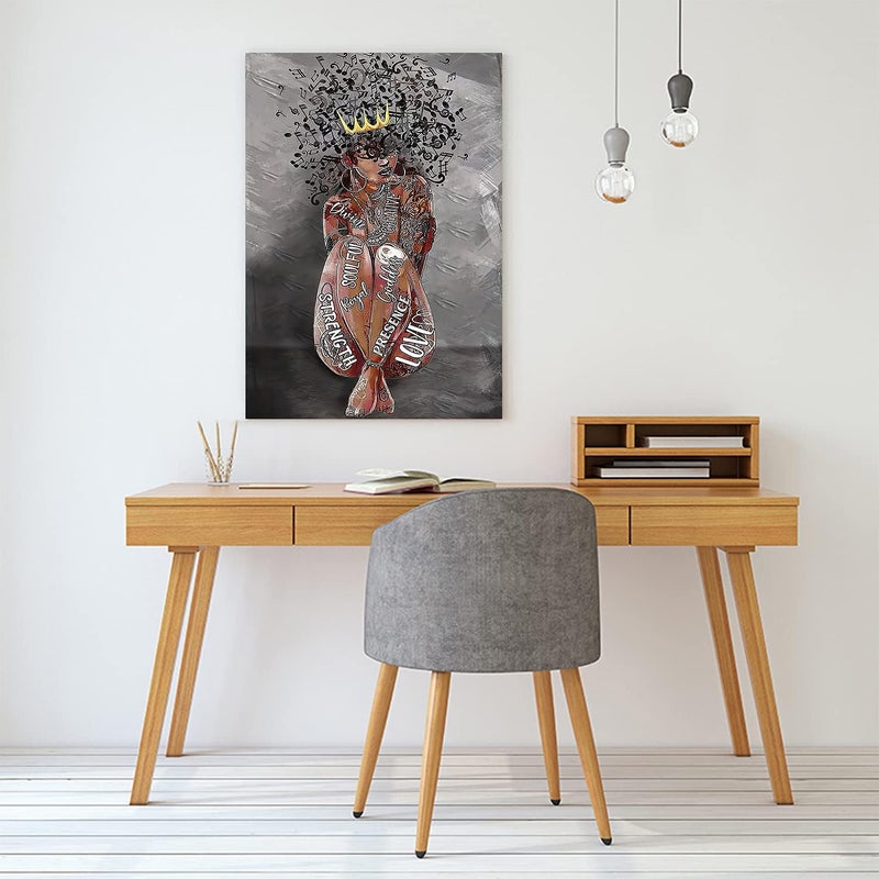 ASTRDECOR Inspirational Black Girl Music Canvas Art - Image 5