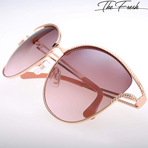 The Fresh Classic Crystal Elegant Women Beauty Design Sunglasses Gift Box (L132-Gold, Brown/Pink) - Image 5