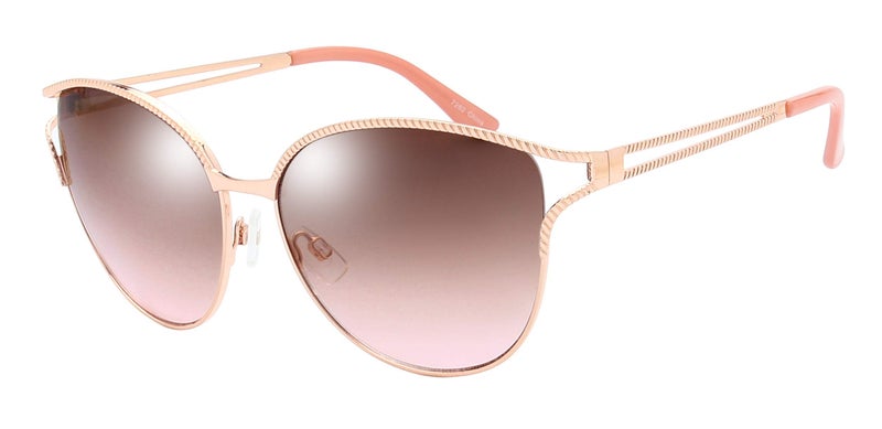 The Fresh Classic Crystal Elegant Women Beauty Design Sunglasses Gift Box (L132-Gold, Brown/Pink) - Image 3