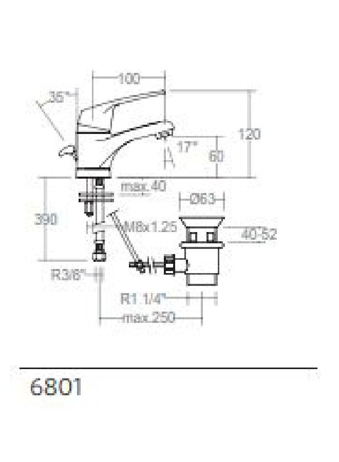 Ramon Soler Vidage 6801 Single Hand Basin Mixer - Image 2