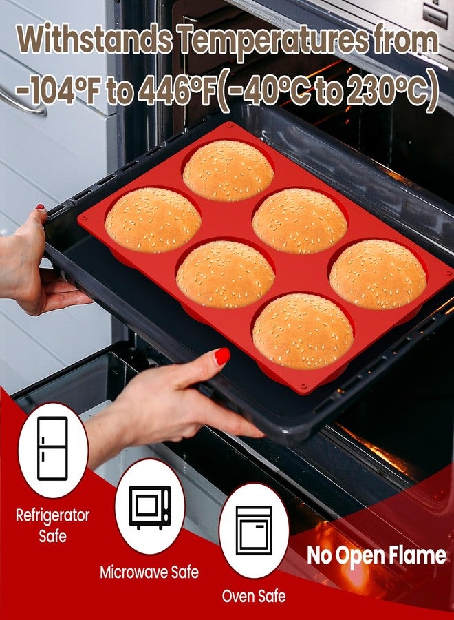 Redfly Silicone Egg Molds for Breakfast Sandwiches 2 Pcs, Non Stick 4 Inch Egg Bites Baking Pans, Jumbo Silicone Muffin Pans for Baking, Round Muffin Top Pan for Whoopie Pie Pan, Hamburger, Fruit Tart - Image 5