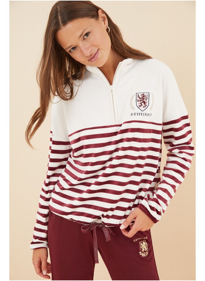 women'secret - Harry Potter striped fleece sweatshirt - Image 1
