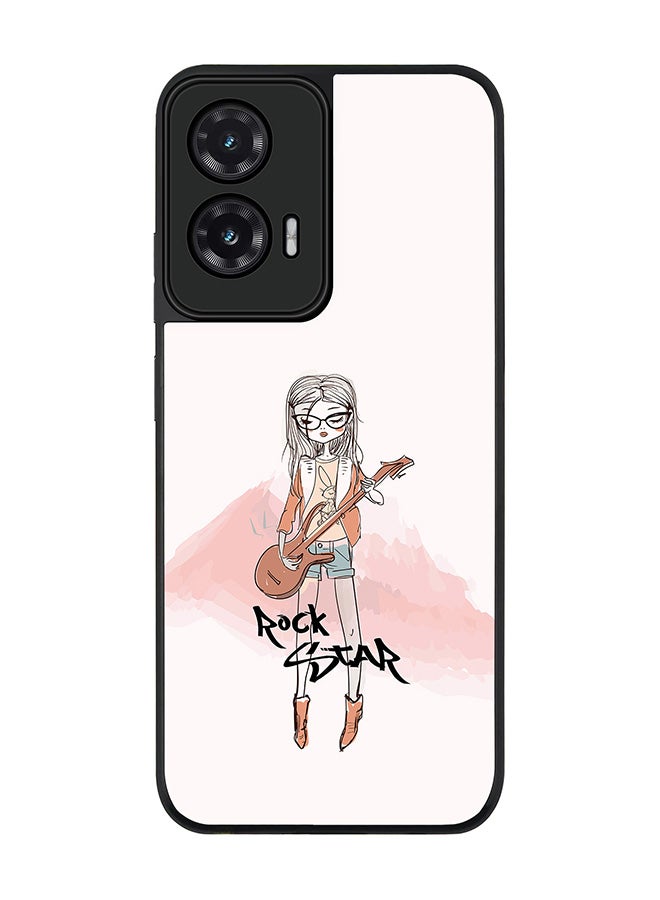 Stylizedd For Motorola Moto G35 Case,Slim fit Camera Protection, Shockproof Thin Phone cover  - Rockstar Girl - Image 1