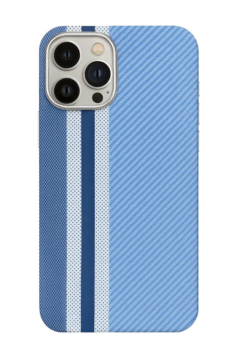 erorex Phone Case Compatible with iPhone 15 Pro Max Slim Lightweight Protective Cover with Blue Stripe Pattern Anti Slip Grip Shock Absorption Precise Cutouts and Stylish Durable Design - Image 1