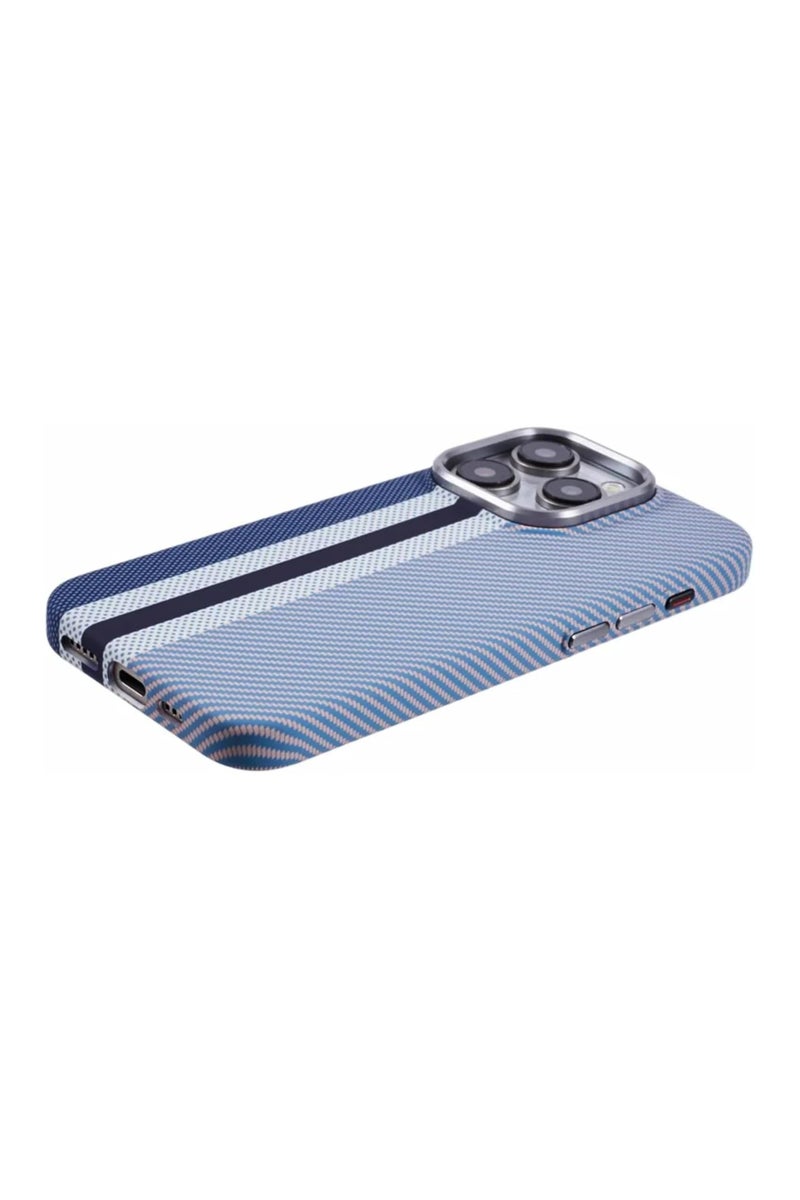 erorex Phone Case Compatible with iPhone 15 Pro Max Slim Lightweight Protective Cover with Blue Stripe Pattern Anti Slip Grip Shock Absorption Precise Cutouts and Stylish Durable Design - Image 2