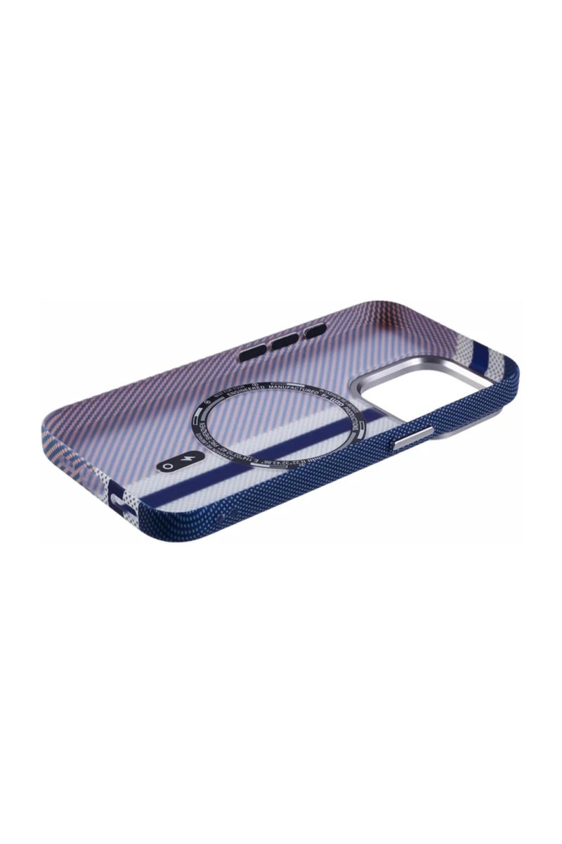 erorex Phone Case Compatible with iPhone 15 Pro Max Slim Lightweight Protective Cover with Blue Stripe Pattern Anti Slip Grip Shock Absorption Precise Cutouts and Stylish Durable Design - Image 3