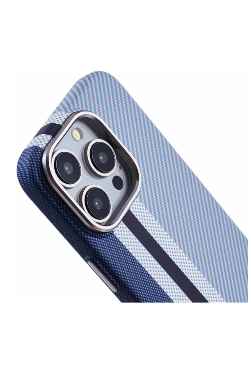 erorex Phone Case Compatible with iPhone 15 Pro Max Slim Lightweight Protective Cover with Blue Stripe Pattern Anti Slip Grip Shock Absorption Precise Cutouts and Stylish Durable Design - Image 4