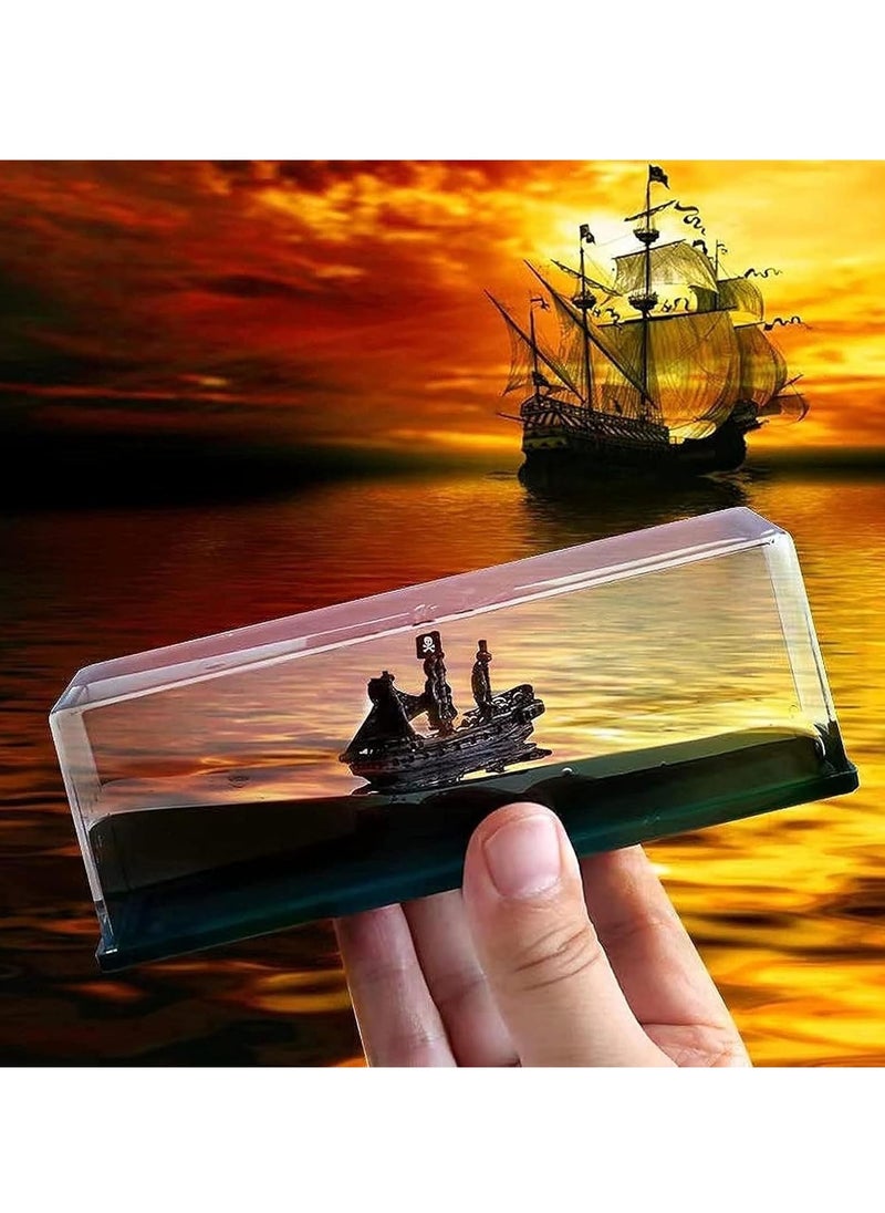 ProOne ProOne Cruise Ship Fluid Drift Bottle, Unsinkable Boat in a Box, Titanic Cruise Ship Model Liquid Wave Cruise Ship Decoration, Cruise Ship That No Longer Sinks Toy  - Image 1