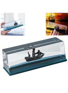 ProOne ProOne Cruise Ship Fluid Drift Bottle, Unsinkable Boat in a Box, Titanic Cruise Ship Model Liquid Wave Cruise Ship Decoration, Cruise Ship That No Longer Sinks Toy  - Image 2