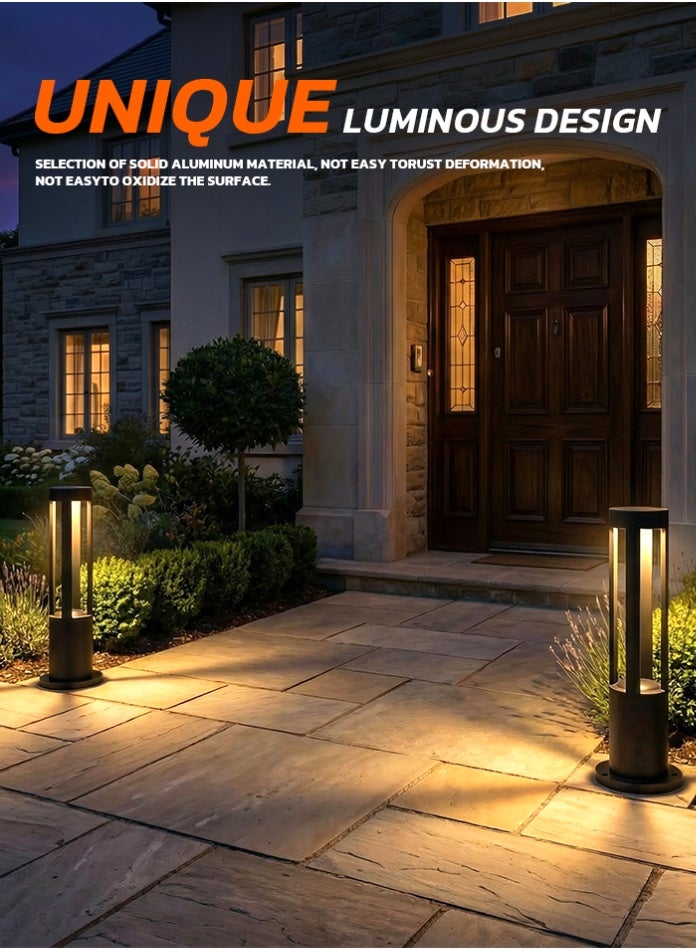 في ماكس مصباح LED دائري الشكل بارتفاع 30 سم - عمود حديقة عصري من الألومنيوم بقوة 12 واط (IP65، AC220-240V) - Image 1