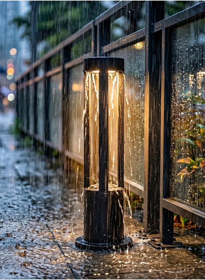 في ماكس مصباح LED دائري الشكل بارتفاع 30 سم - عمود حديقة عصري من الألومنيوم بقوة 12 واط (IP65، AC220-240V) - Image 5