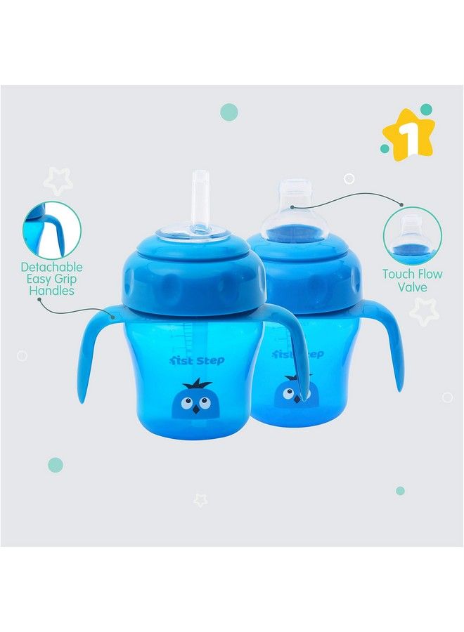 1st Step 150Ml Birdie Bpa Free Non Spill Interchangeable Sipper;Sippy Cup With Soft Silicone Spout And Straw (Blue) - Image 4