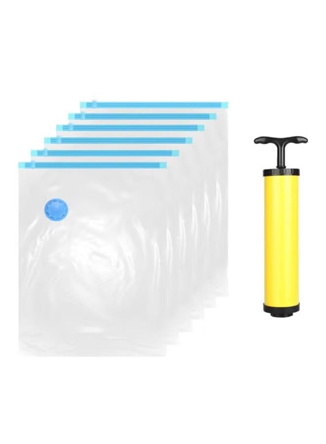 7-Piece Vacuum Storage Bag With Suction Pump 70x100cm - Image 1
