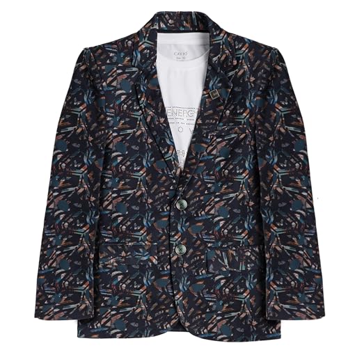 CAVIO Boys Printed Blazer and T-Shirt Green - Image 1