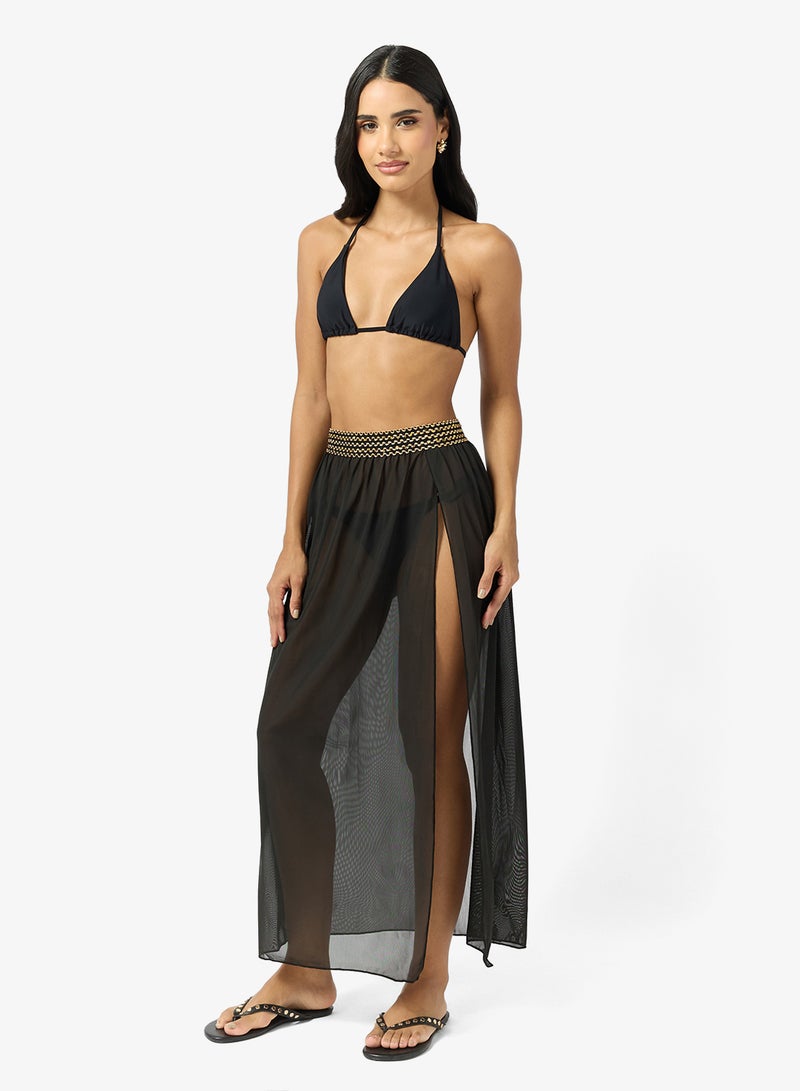 جينجر تنورة ماكسي شفافة بفتحة - Image 1