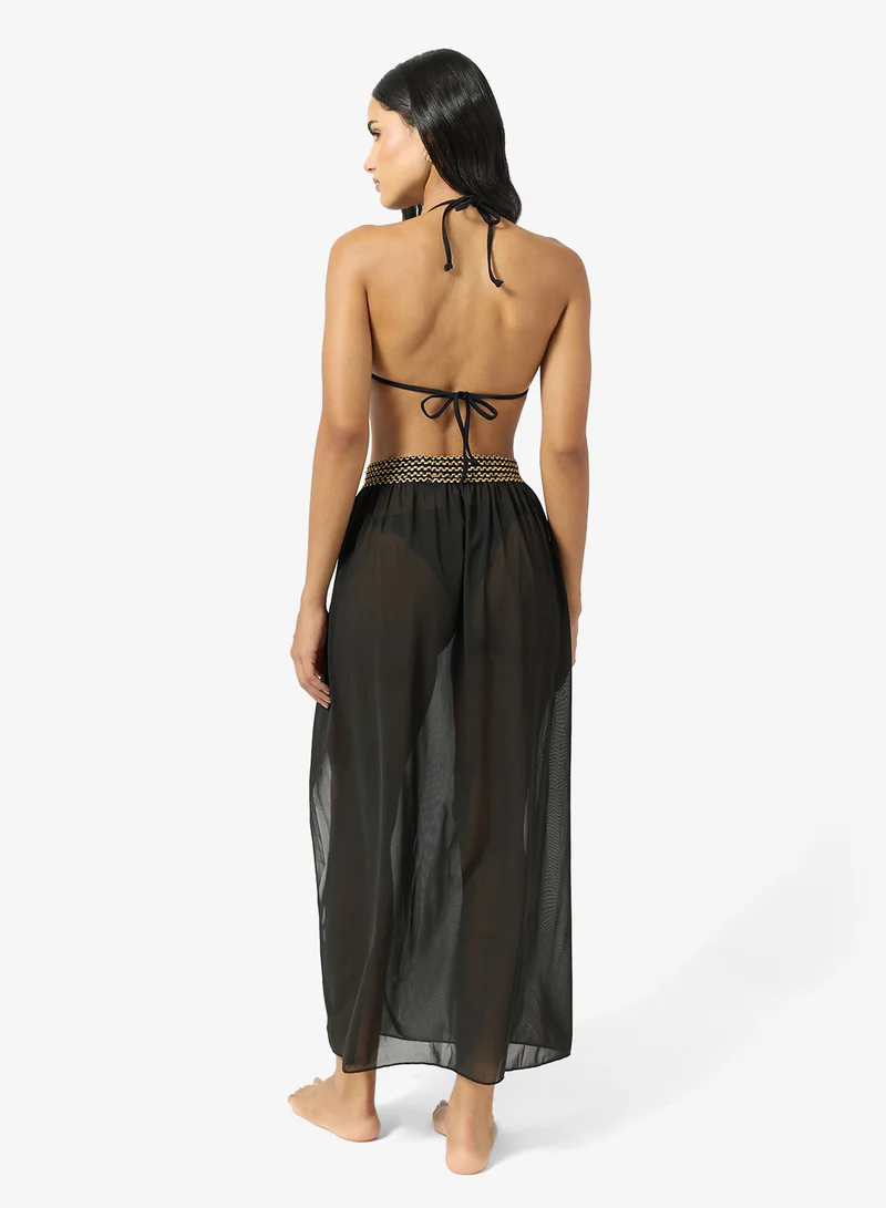 Ginger Sheer Maxi Skirt with Slit