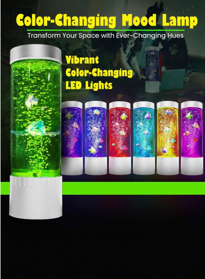 فيكسا برو مصباح سمكة الفقاعات LED، مصباح لافا لحوض السمك، متغير الألوان RGB، لتزيين غرف النوم وغرف الأطفال والغرف. - Image 4