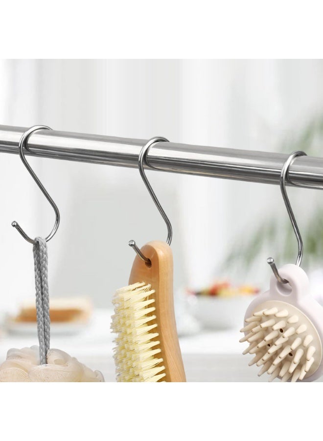 10 Pack Kitchen S Hooks for Hanging Pots, Pans, Utensils and More Space Saving Organizer for Kitchen Utensils and Clothes Plants  (Silver) - Image 4