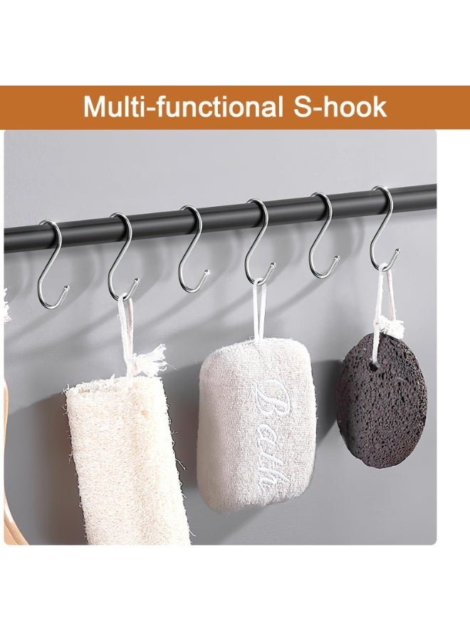 10 Pack Kitchen S Hooks for Hanging Pots, Pans, Utensils and More Space Saving Organizer for Kitchen Utensils and Clothes Plants  (Silver) - Image 3