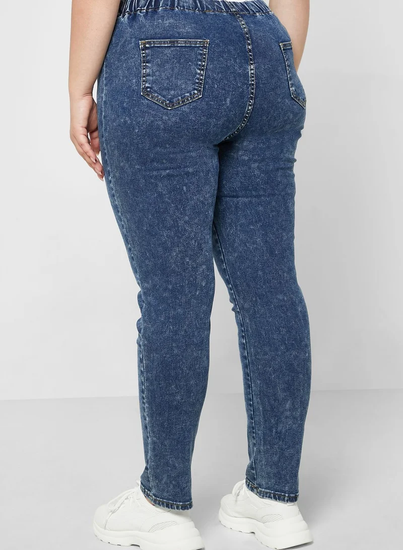 Ginger Plus High Rise Skinny Printed Jeggings