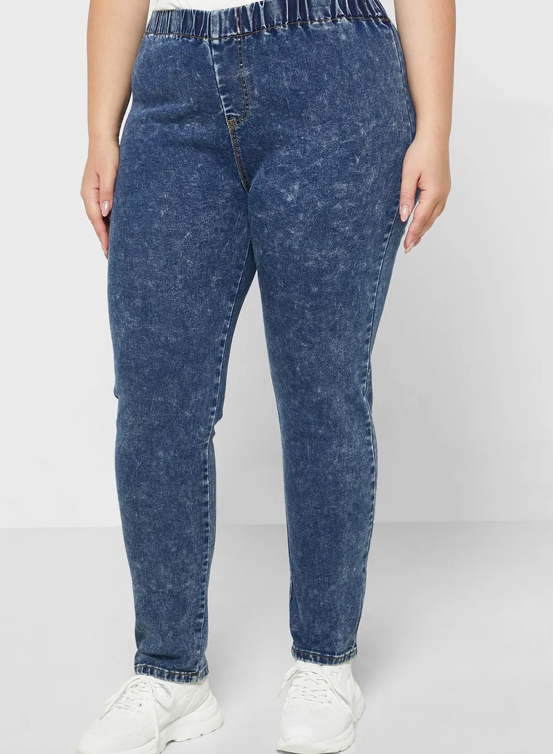 Ginger Plus High Rise Skinny Printed Jeggings