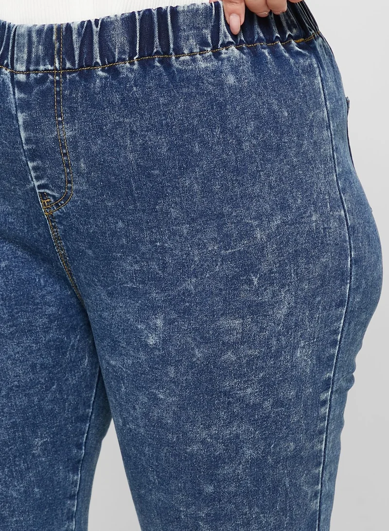 Ginger Plus High Rise Skinny Printed Jeggings