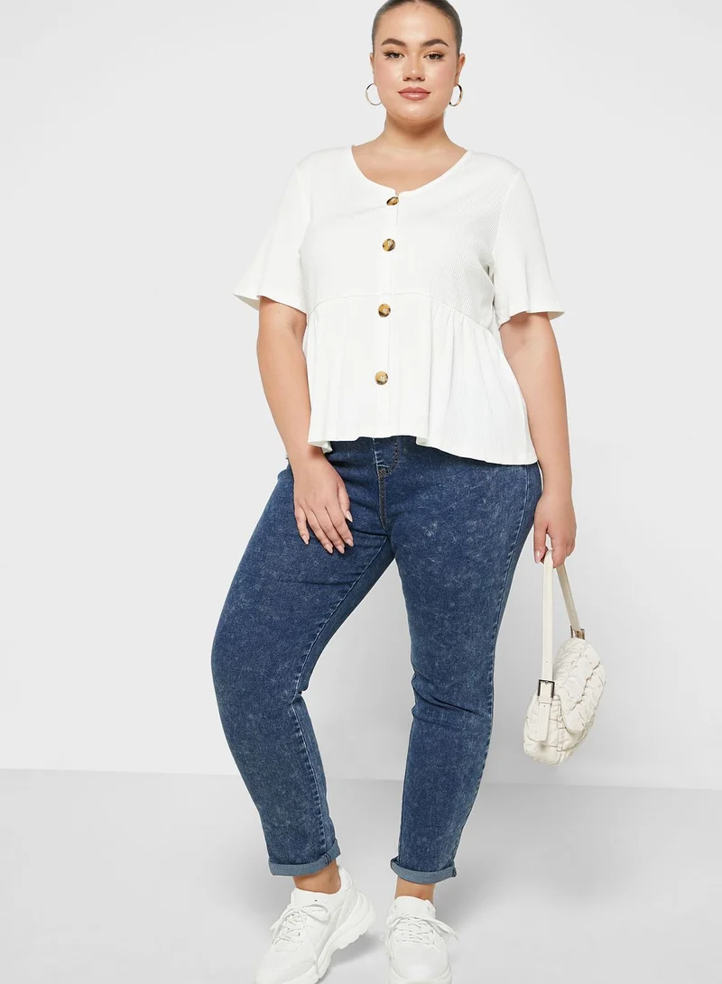 Ginger Plus High Rise Skinny Printed Jeggings