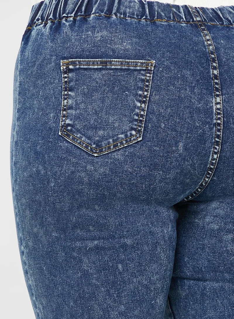 Ginger Plus High Rise Skinny Printed Jeggings