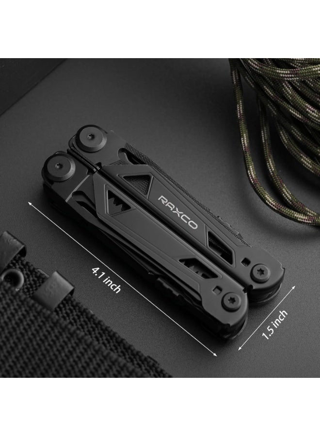 Soofam Multi-tool Pliers Tool,Gifts for Men, Survival and Camping tools,Stainless Steel with Nylon Sheath,Black - Image 3