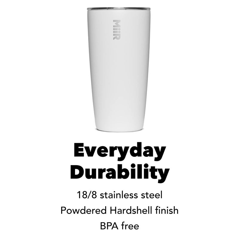 MiiR Tumbler, 16oz Insulated Stainless Steel with Press Fit Slide Lid – Splash Proof Design, Holds Hot & Cold Beverages, Stylish & Functional Cup Holder Compatible - Image 4