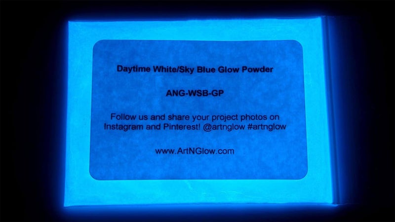 Art 'N Glow Glow in The Dark Pigment Powder - Neutral and Fluorescent Color for Art Painting, Fine Art, Nail Art Paint, and DIY Crafts - Long Lasting, 10+ Color Options - Neutral Sky Blue - (12 Grams/ .42oz) - Image 1