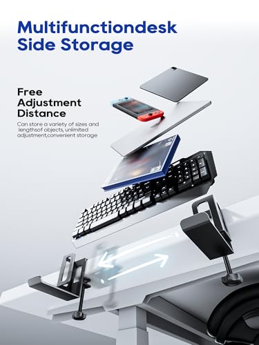 NODOCA Laptop Storage for Desk Vertical Laptop Stand for Desk MacBook Vertical Stand with Headphone Holder Desk Side Storage for MacBookSurfaceSamsungHPDellM Black - Image 3