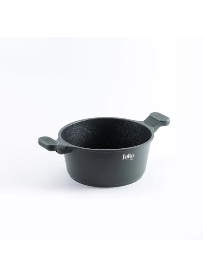 Julia Elite Pro Casserole 32cm with Lid - dark grey Granite Non-Stick - Induction Ready - Image 3