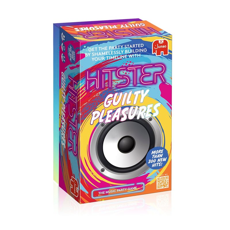 Jumbo Hitster - Guilty Pleasures, Fun Music Quiz Card Game, 2-10 Players - 300 Plus Guilty Pleasure Music Hits - Great for Adult and Family Game Nights (US Edition) - Image 1