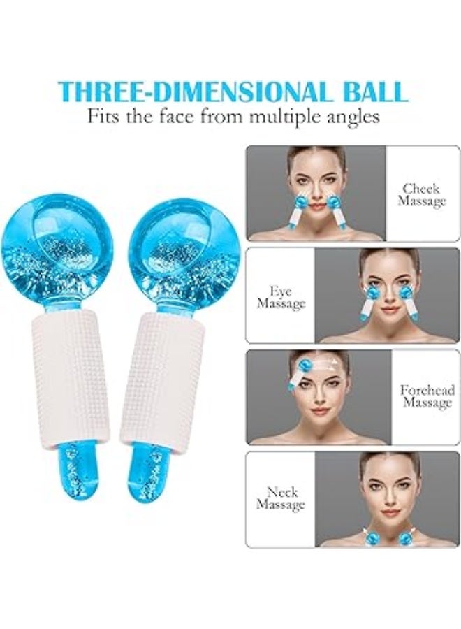 مدلك للوجه والعينين بالثلج، أدوات العناية بالبشرة مع مدلك للوجه 2 في 1 وعلبة سفر، عناية ذاتية للرجال والنساء - Image 3