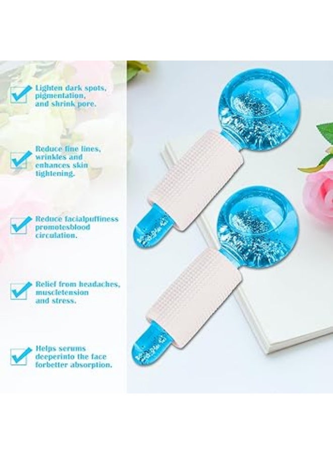 مدلك للوجه والعينين بالثلج، أدوات العناية بالبشرة مع مدلك للوجه 2 في 1 وعلبة سفر، عناية ذاتية للرجال والنساء - Image 2